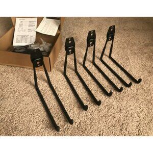 Garage Hooks, 4 Pack Wall Mount Storage Hanger with 2 Extension Cord Holder